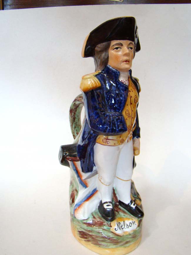 A 19th century Staffordshire jug circa 1847 depicting Admiral Lord Horatio Nelson — image 2
